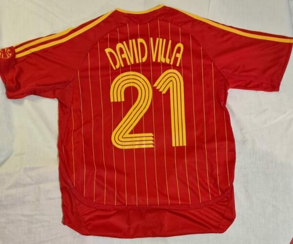 MAGLIETTA CALCIO NAZIONALE SPAGNA "DAVID VILLA" - immagine 3