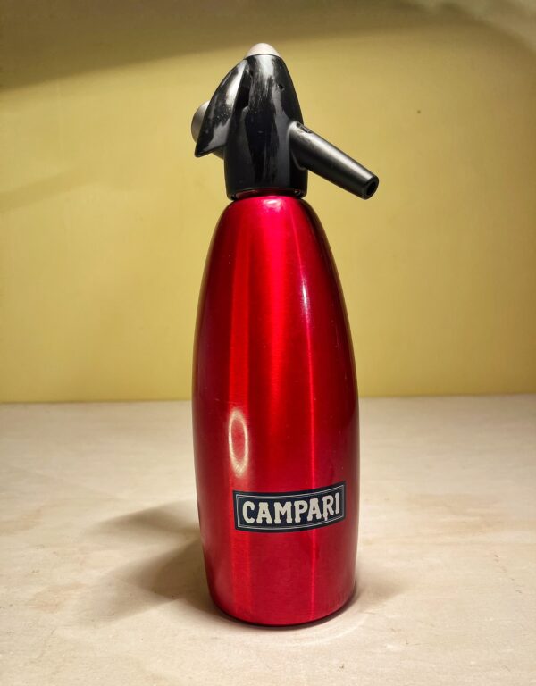 CAMPARI SIFONE VINTAGE ALLUMINIO ROSSO SODA/SELTZER