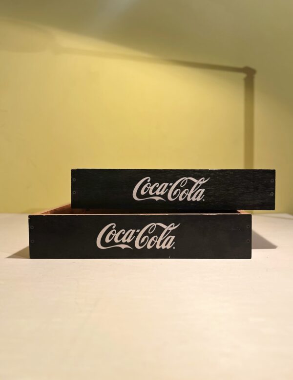 2 CASSETTI LEGNO "COCA COLA"